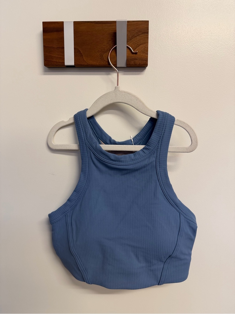 Lululemon Ribbed NuLu High NeckYoga bra blue